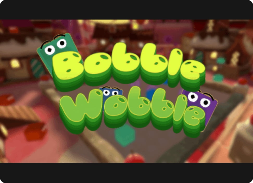VR游戏《BubbleWobble》的logo,现在已在VIVEPORT平台上线。