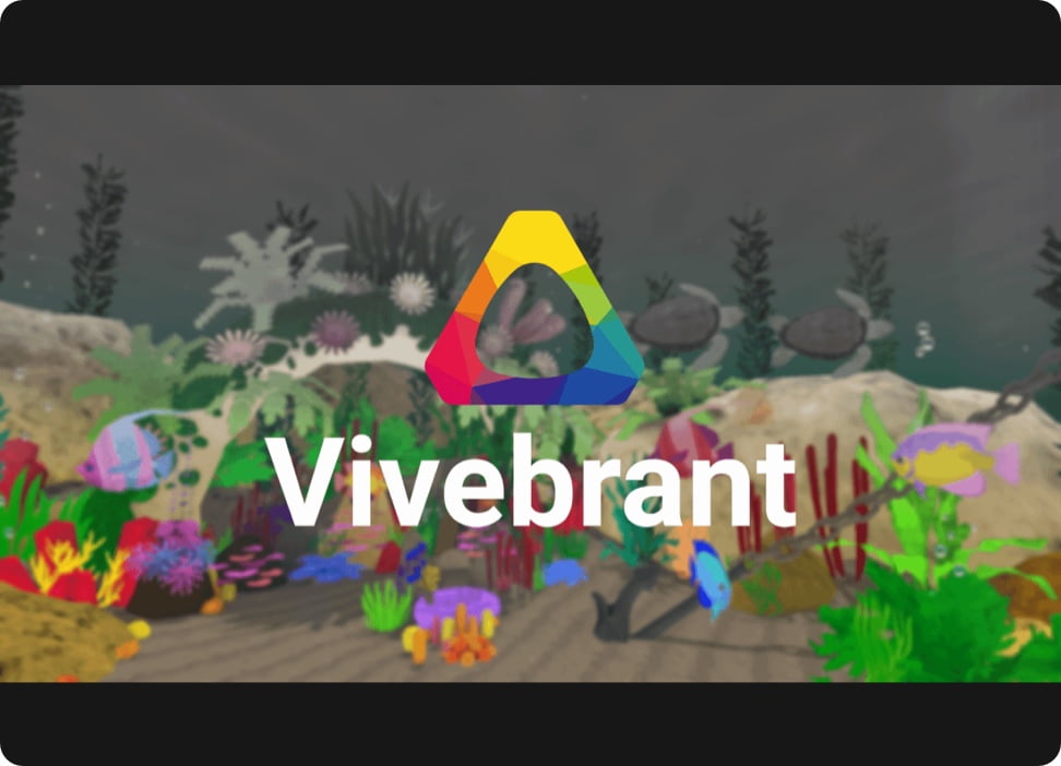 Logo of the VR title Vivebrant, available on VIVEPORT.